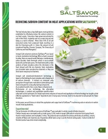 Reducing sodium content in meat applications with SaltSavor™