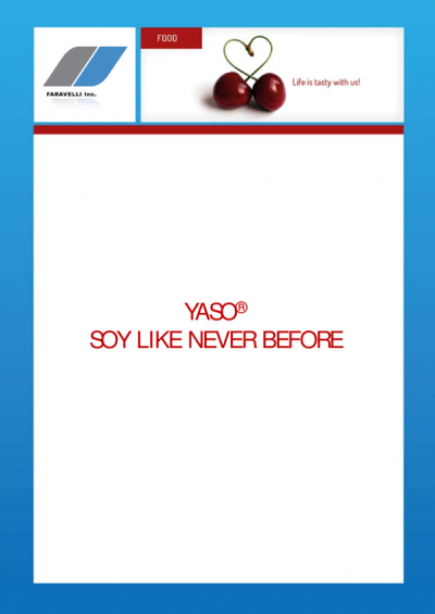 YASO by Fitorex, a unique sprouted form of soya, a unique source of proteins