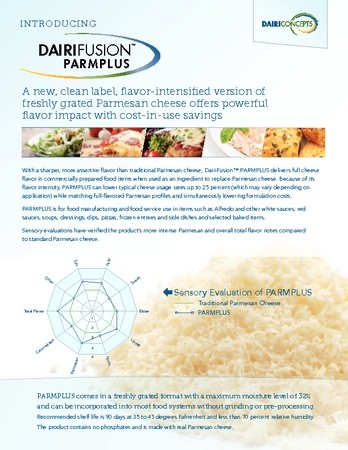 New DairiFusion™ PARMPLUS Flavor-Intensified Ingredient