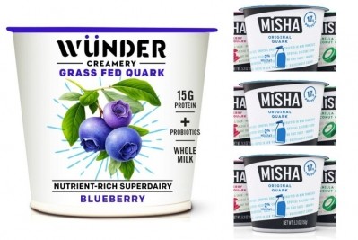 Misha quark (right) is unveiling a new look and a new brand name (Wünder Creamery - left) at the Winter Fancy Food Show this week