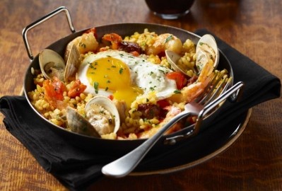 Picture: Paella egg bowl recipe developed by Chef Paul Sletten at Abreo in Rockford, IL (source: American Egg Board)