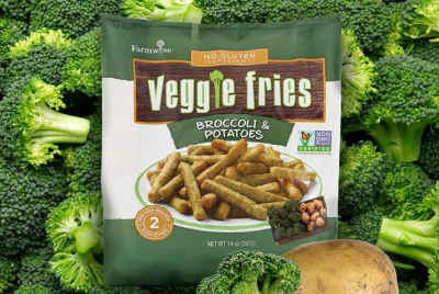 Each Farmwise product (Veggie Fries, Tots, and Rings) contains at least 27% non-potato vegetables and legumes 