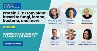 WEBINAR: Protein 2.0, from plant-based to fungi, lemna, bacteria, and more... 