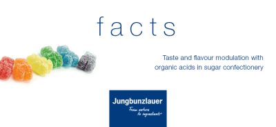 Taste modulation with organic acids in sugar confectionery