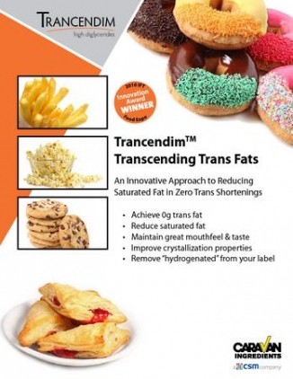 Caravan Ingredients - An innovative approach to reducing saturated fats in zero trans shortenings