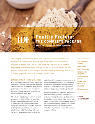 Poultry Protein: The Complete Package