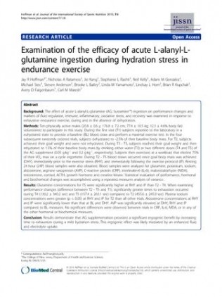The critical role of Sustamine&reg; L-alanyl-L-glutamine supplementation for endurance and performance