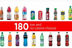 The Coca-Cola Company says it provides 180 low and no-calorie beverage choices