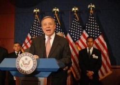 Senator Dick Durbin argues that firms are continuing to market energy drinks as liquid dietary supplements in order to circumvent rules about caffeine content.