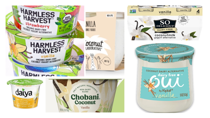 coconut plant based yogurts