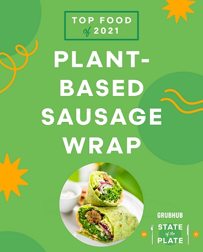 Plant-based sausage wrap_GrubHub